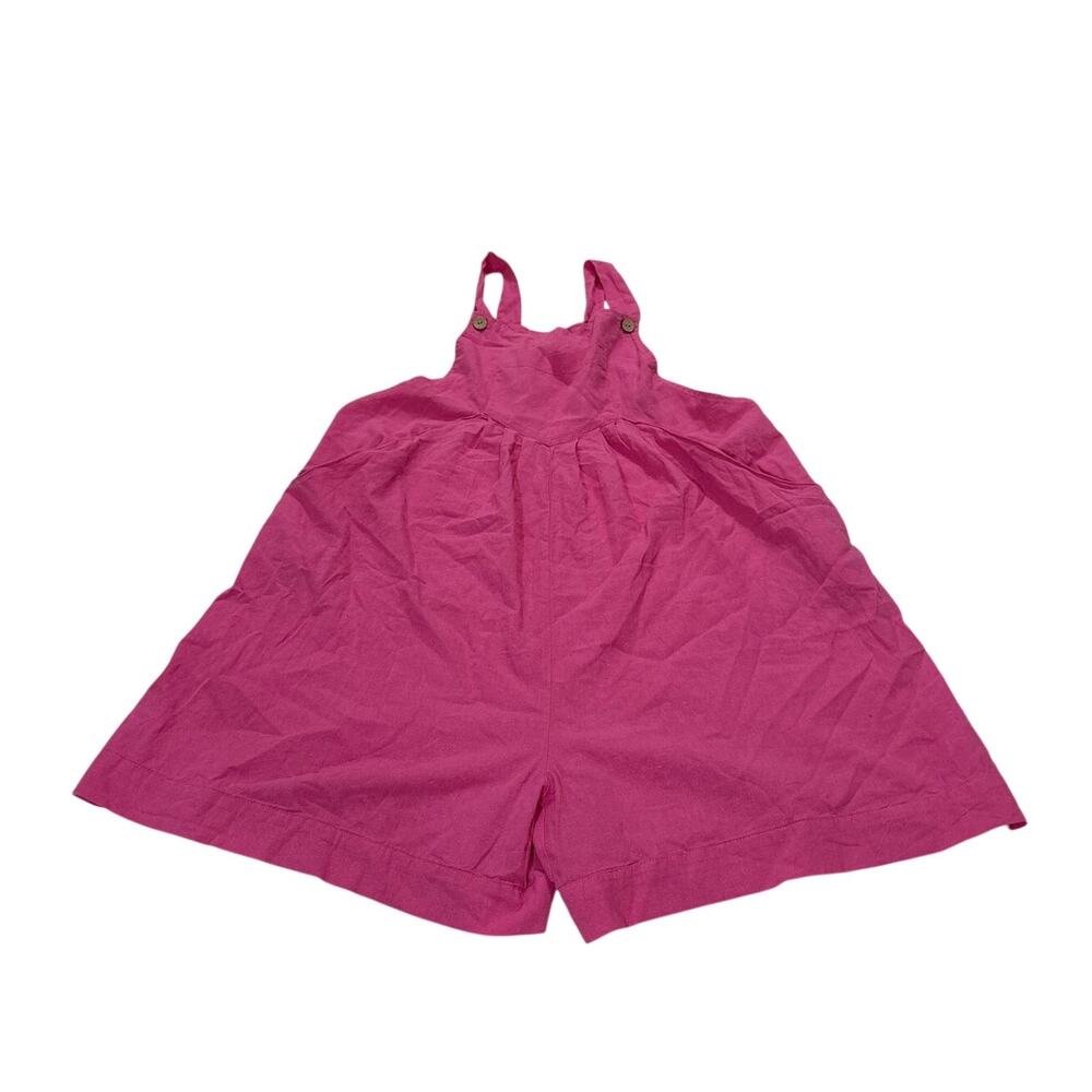 NWT BIBI Women’s Large Pink Overalls Shorts Girly Feminine Maximalist Festival